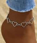 SIMPLE WIRE HEART LINK ANKLET